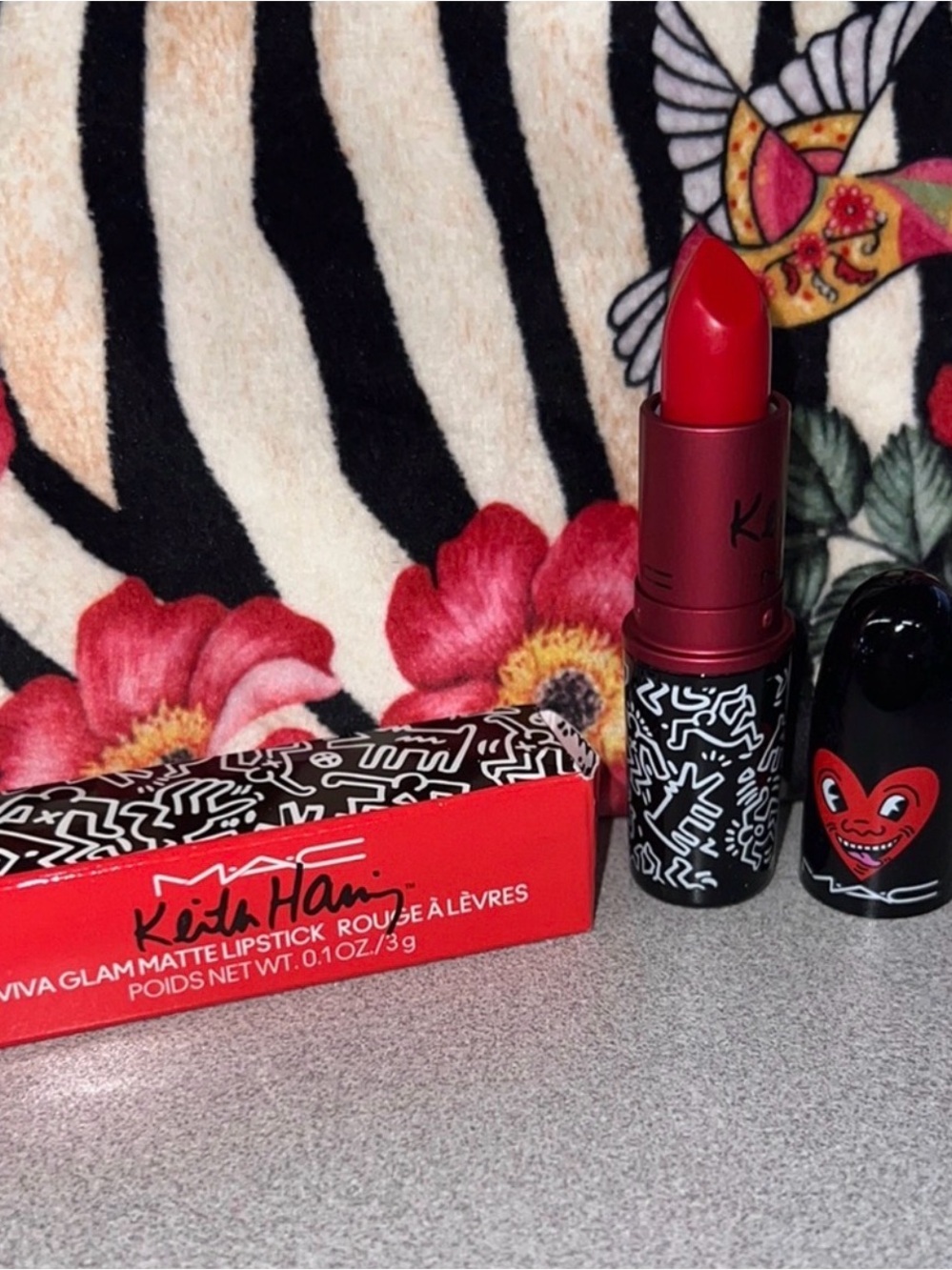 MAC Cosmetics Vibrant Red Matte Lipstick - Keith Haring Edition